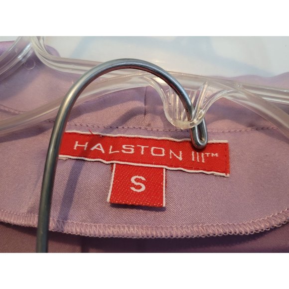 Vintage Halston III Purple Pajamas 2 Piece Set Tie Close Top Elastic Waist Pants - Picture 4 of 9